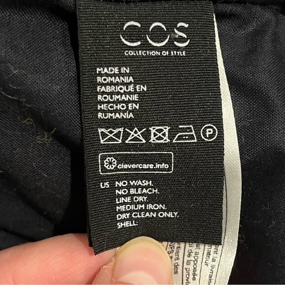 NEW COS Hooded Wool Parka In Charcoal Grey Size 36R - Picture 10 of 11